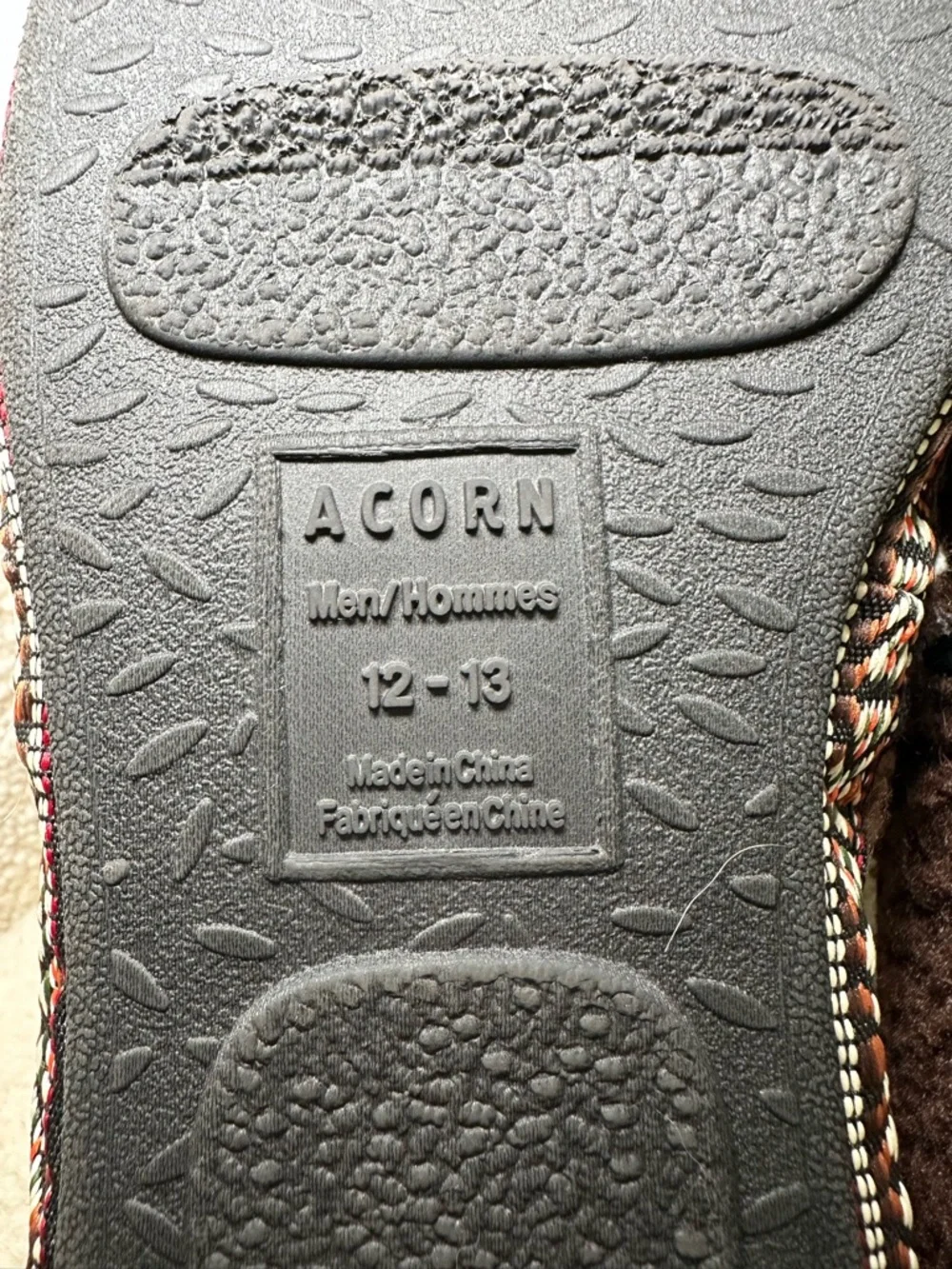 Acorn Men’s Sherpa Slippers‎ Brown Fleece House Shoes Cozy Cabin Lodge 12 13